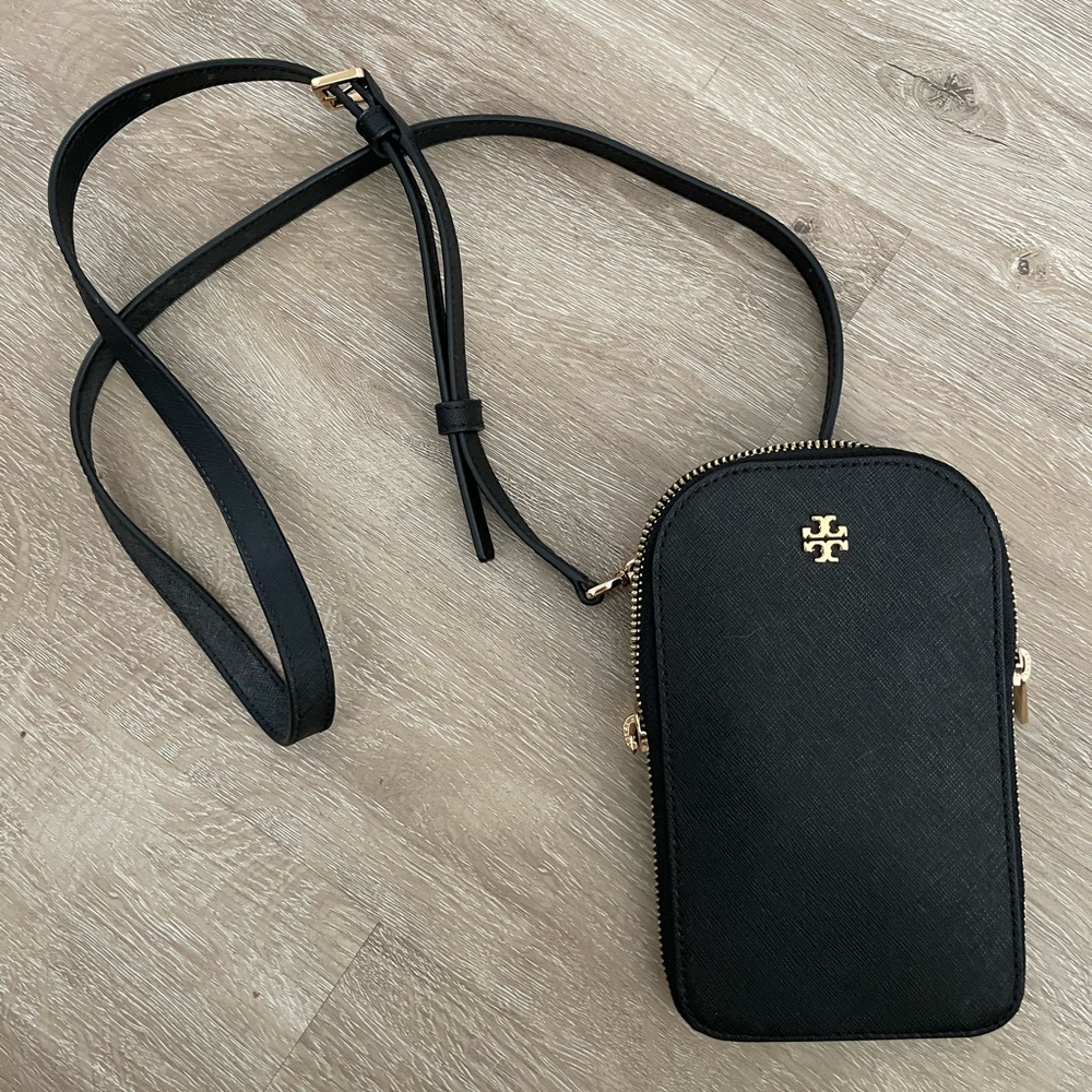 Tory Burch Emerson phone case crossbody black